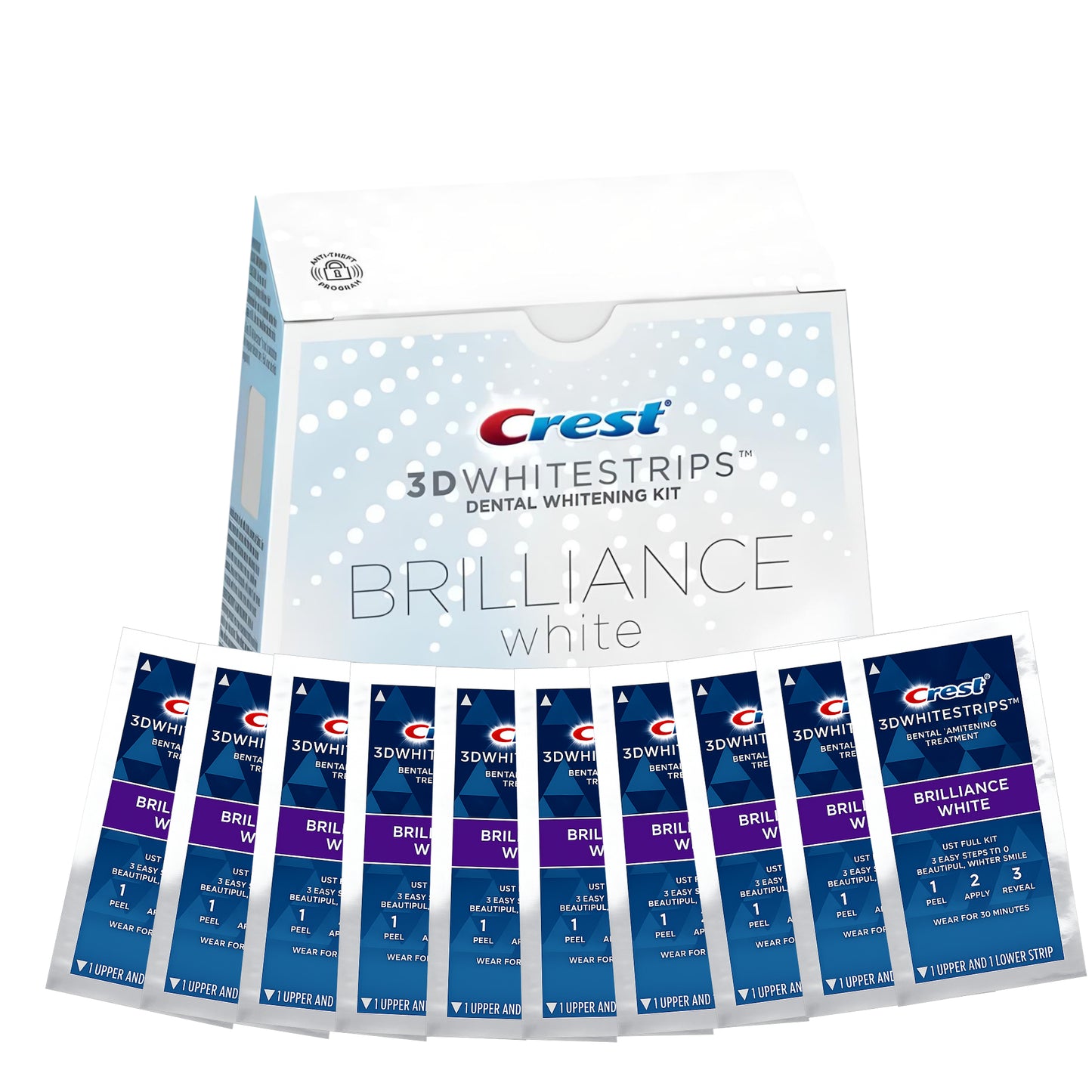 Bělicí pásky Crest 3D Whitestrips Brillance White (10 sáčků-20 pásků)