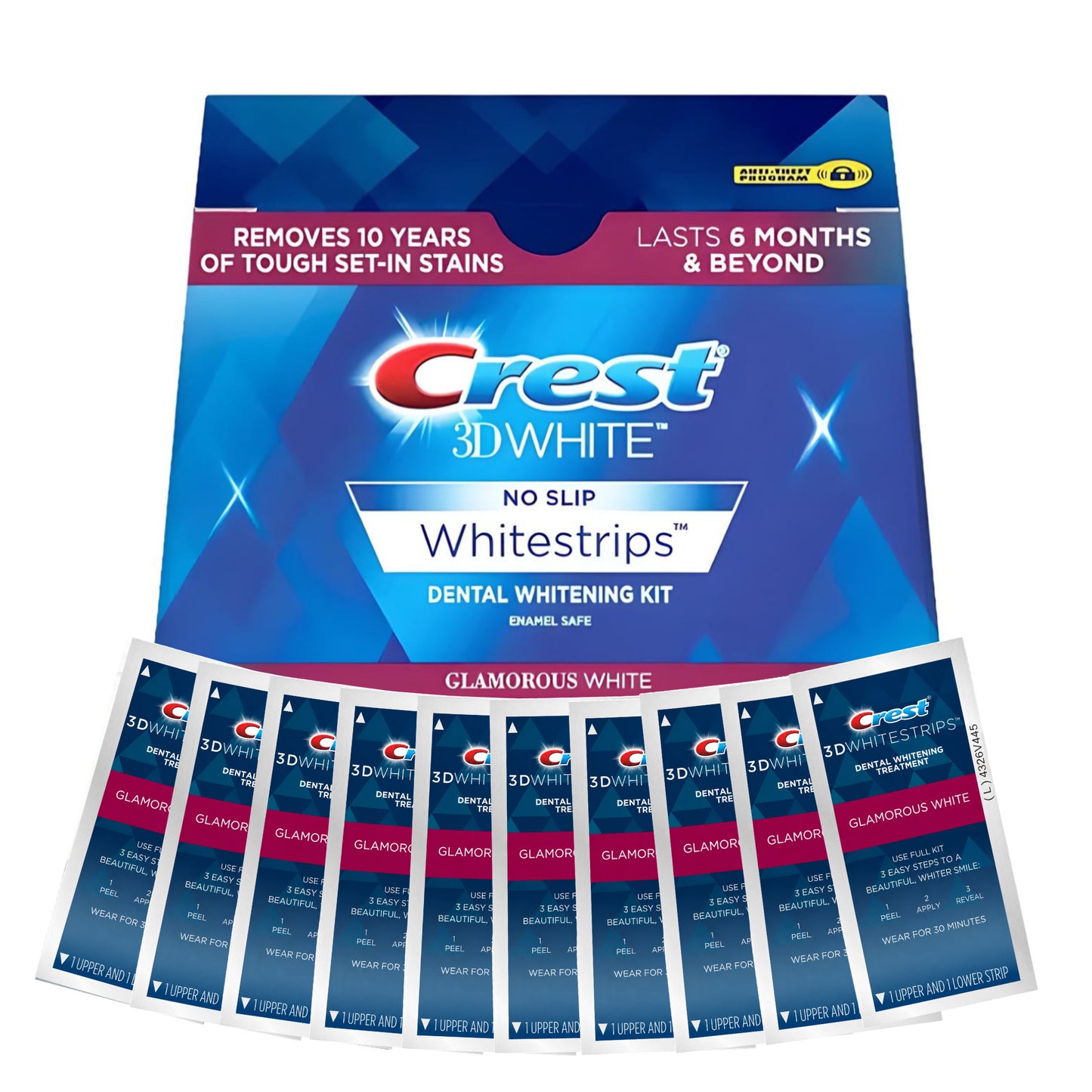 Bělicí pásky Crest 3D White Glamorous White (10 sáčků-20 pásků)