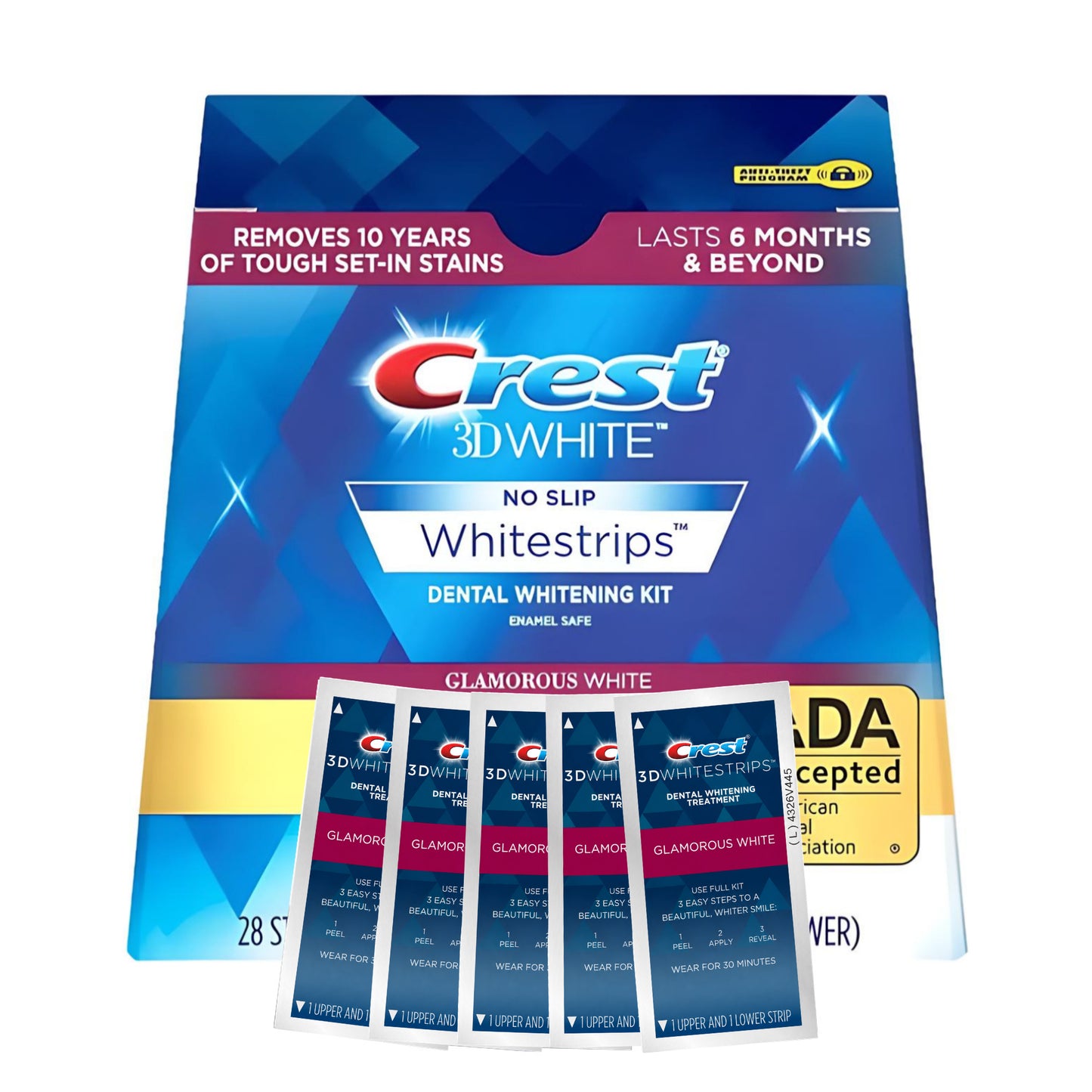 Bělicí pásky Crest 3D White Glamorous White (5 sáčků-10 pásků)