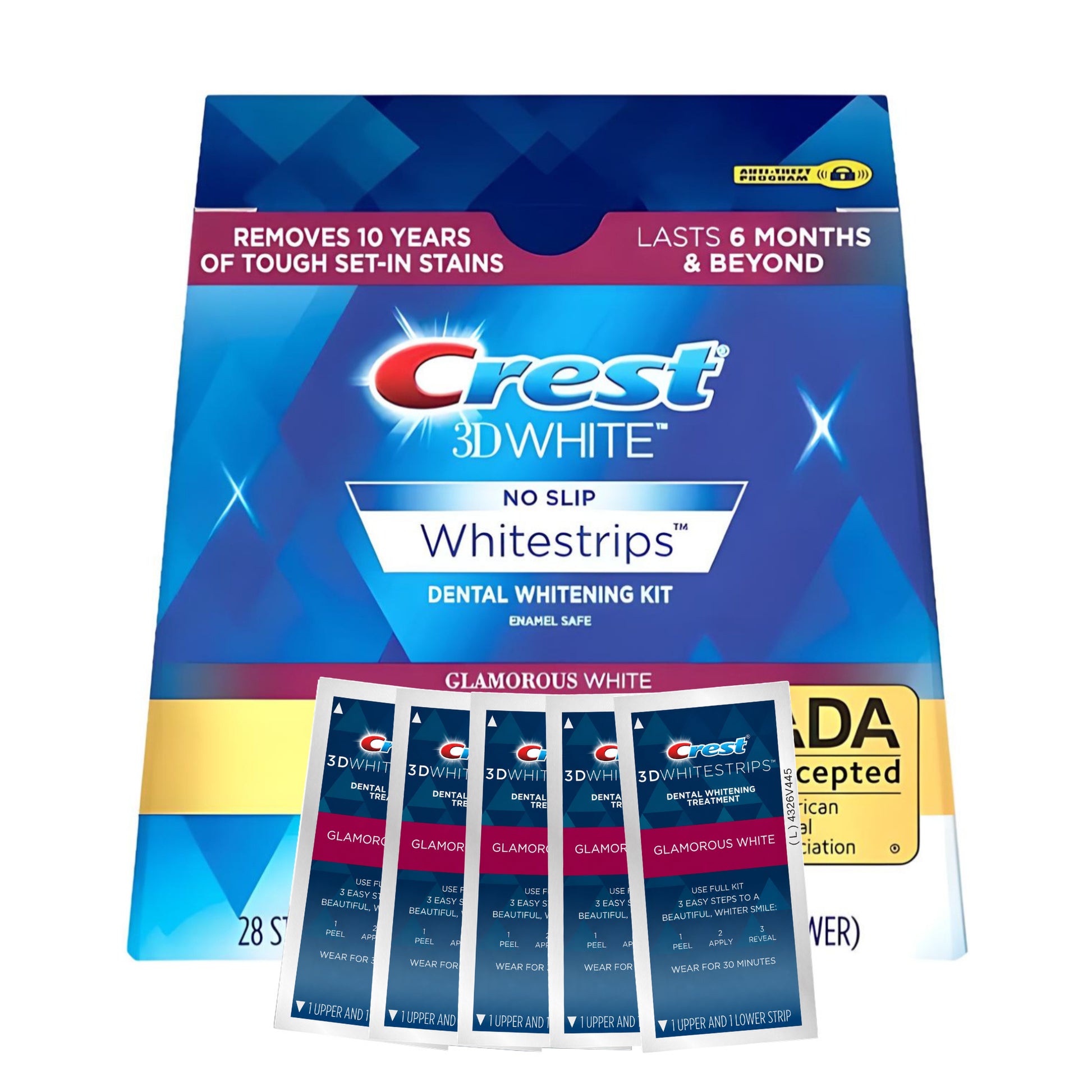 Bělicí pásky Crest 3D White Glamorous White (5 sáčků-10 pásků)