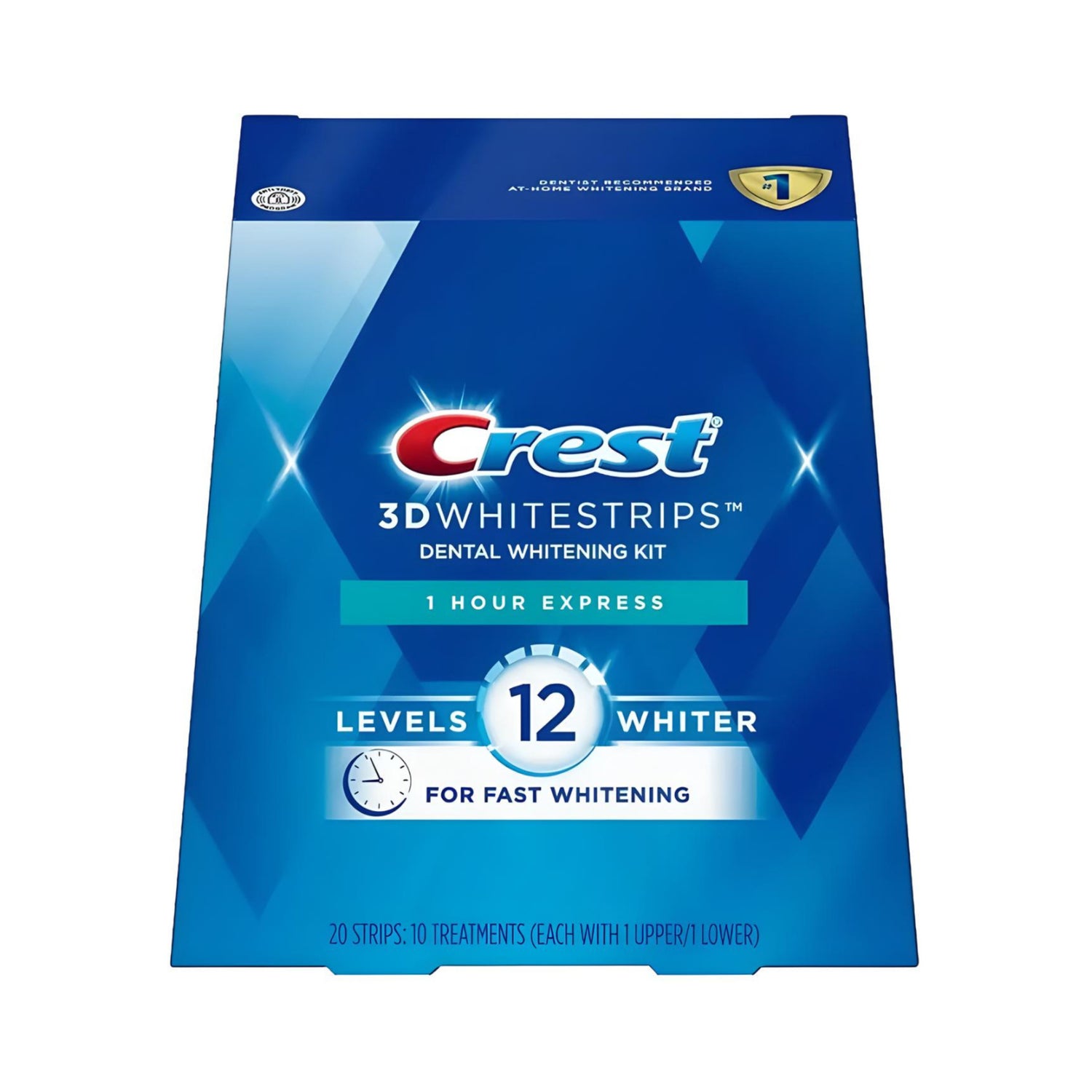 Bělicí pásky Crest 1 Hour Express 12 Levels Whiter Whitestrips (10 sáčků-20 pásků)