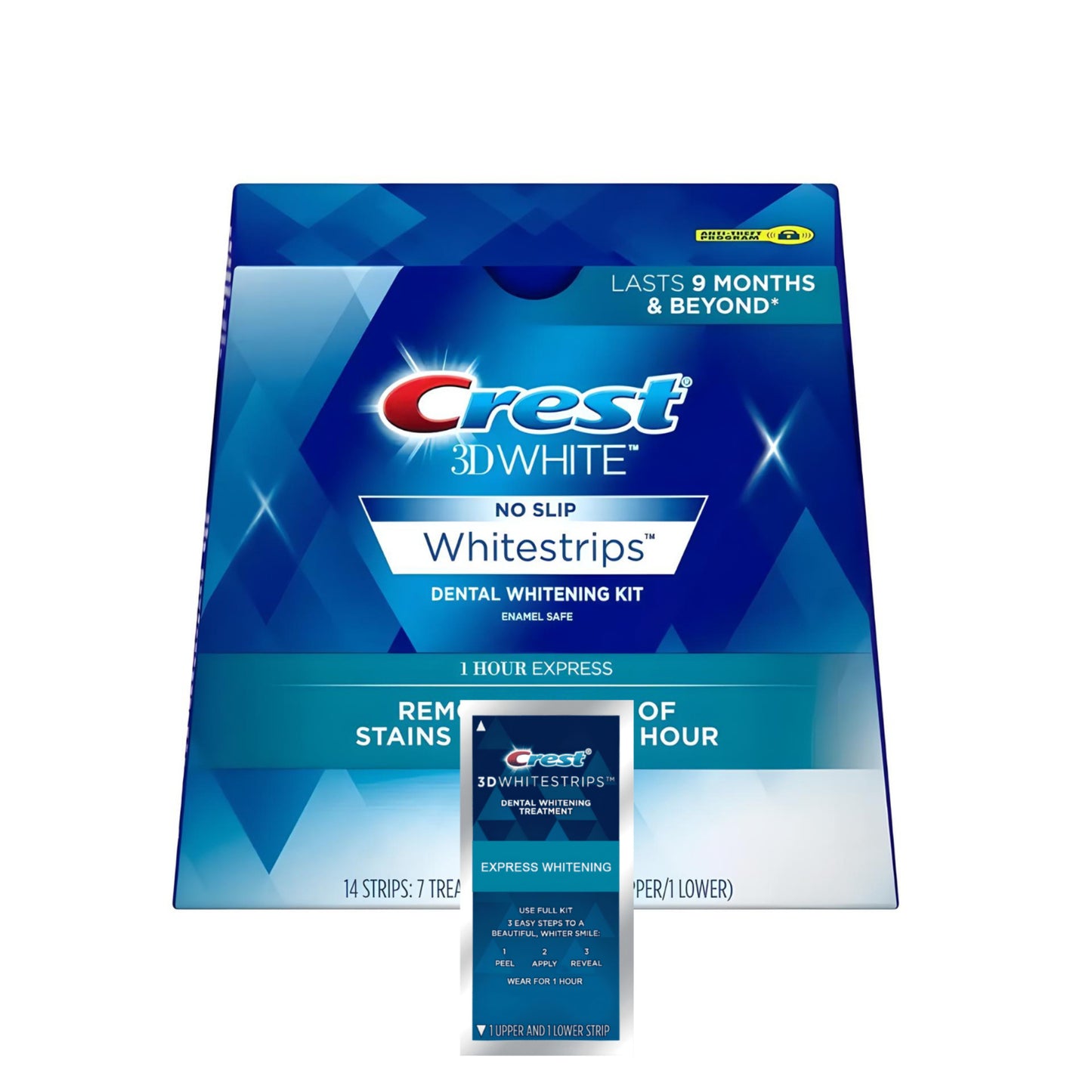 Bělicí pásky Crest 3D Whitestrips 1 Hour Express(1 sáčků-2 pásků)
