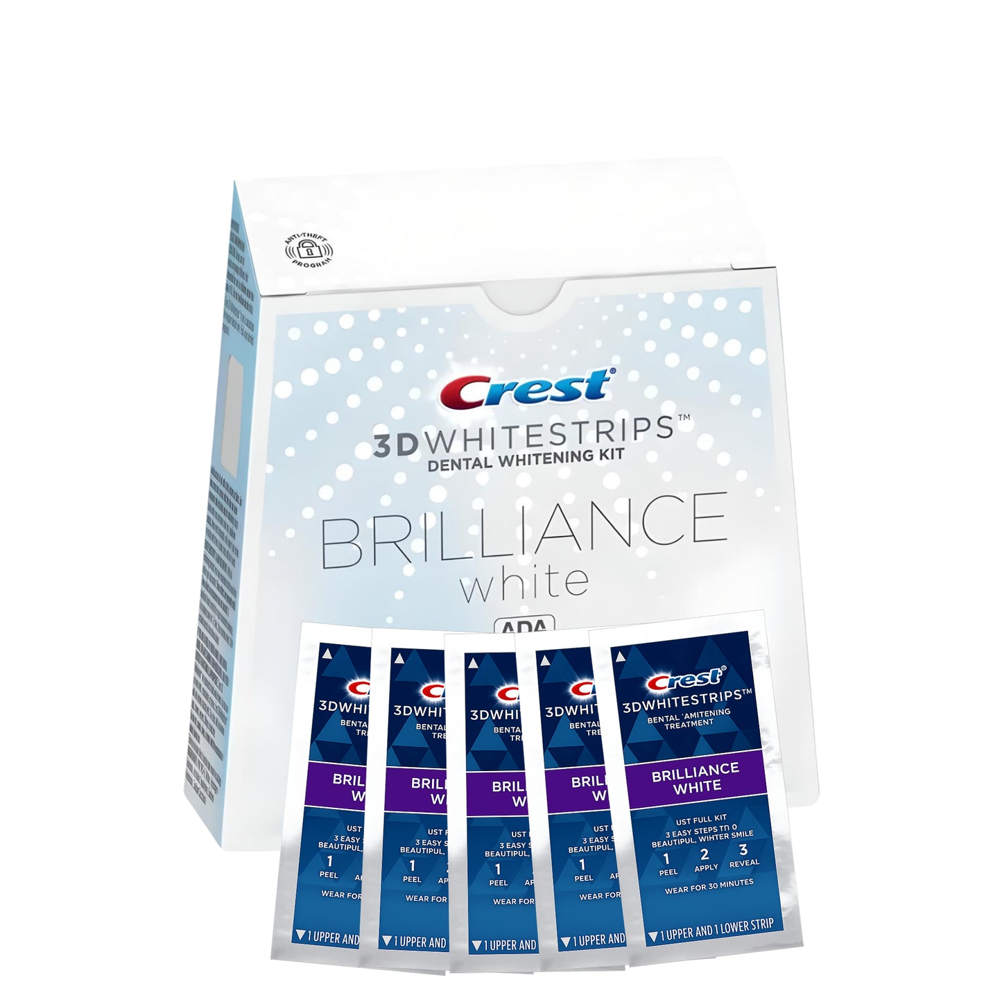 Bělicí pásky Crest 3D Whitestrips Brillance White (5 sáčků-10 pásků)