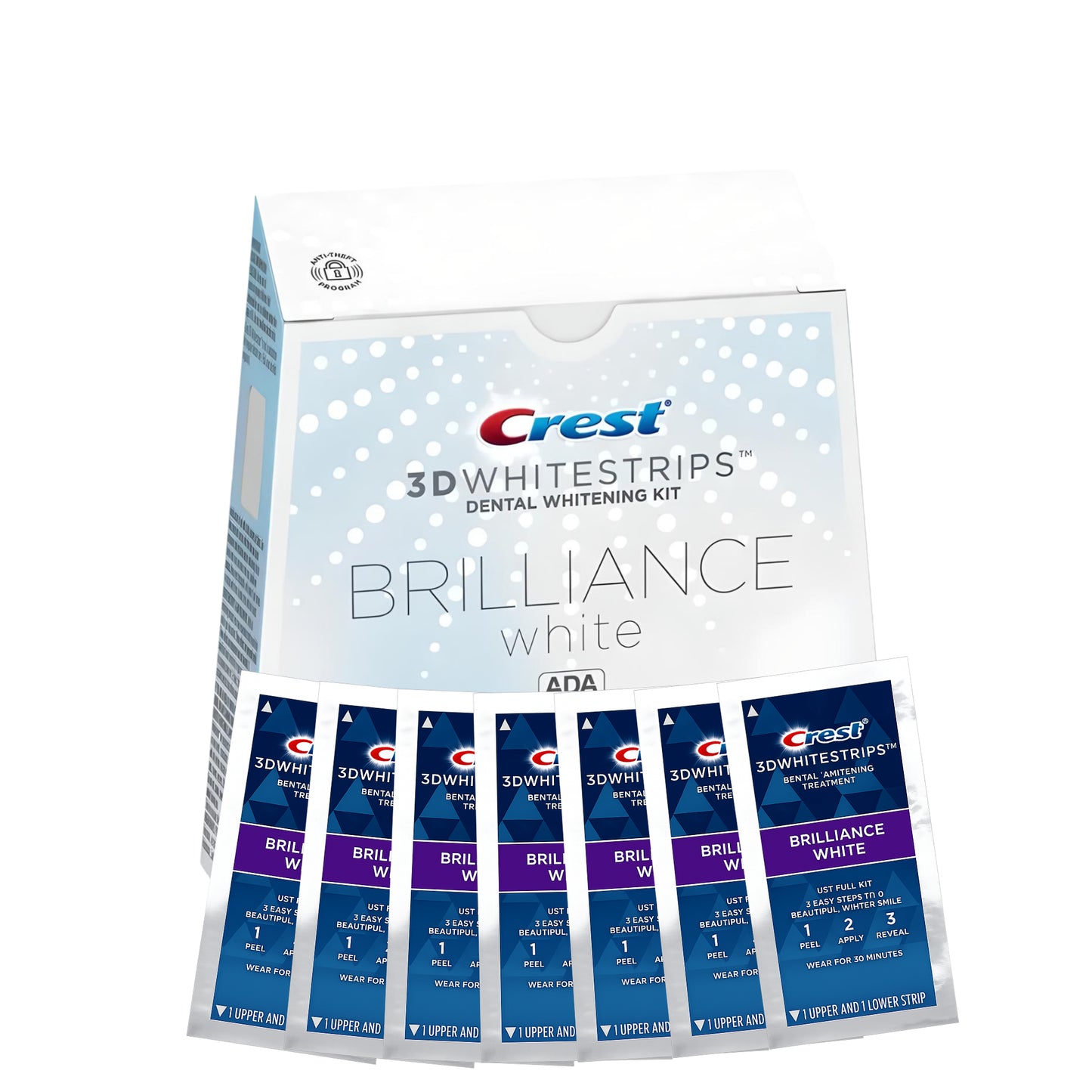Bělicí pásky Crest 3D Whitestrips Brillance White (7 sáčků-14 pásků)