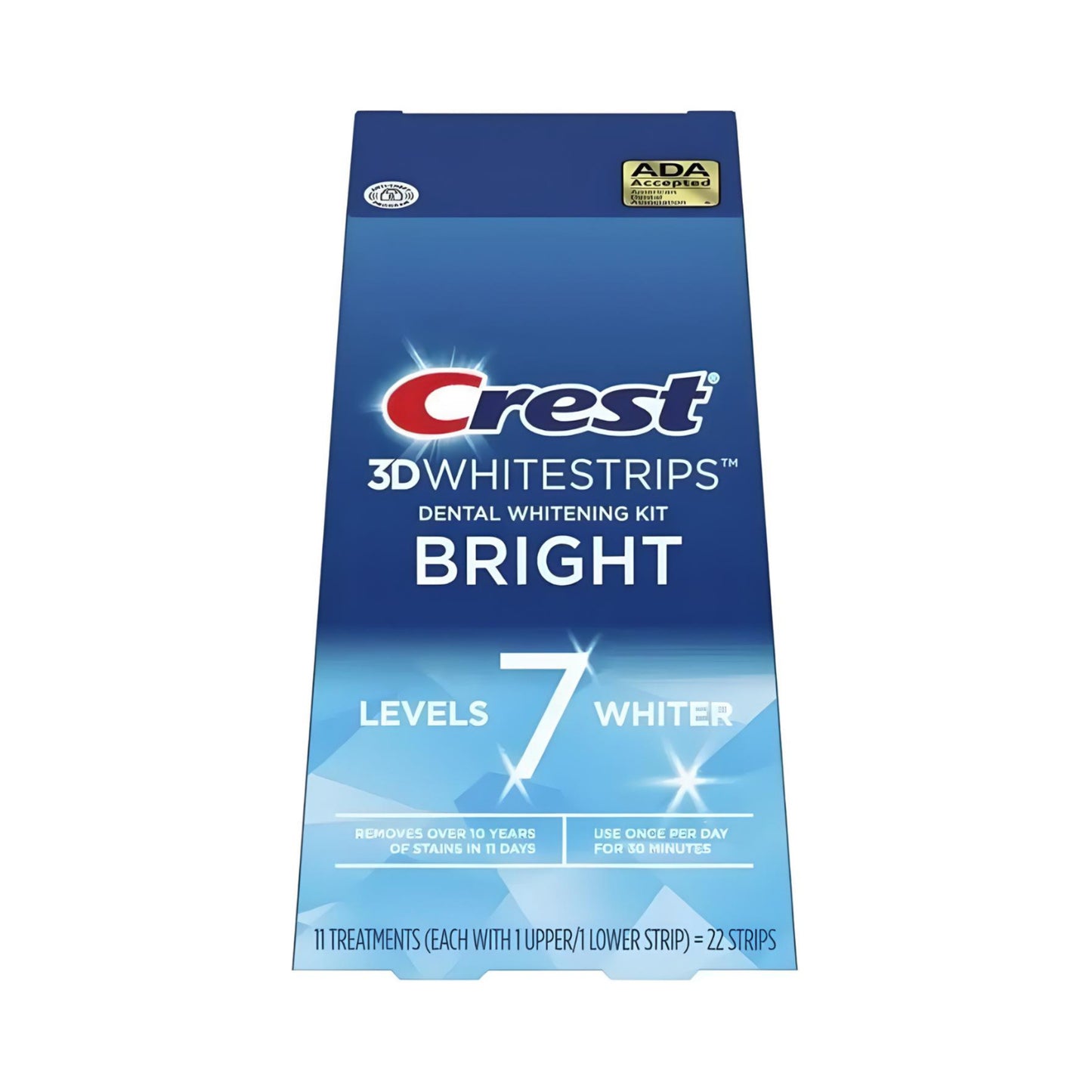Bělicí pásky Crest Bright 7 Levels Whiter Whitestrips (11 sáčků-22 pásků)