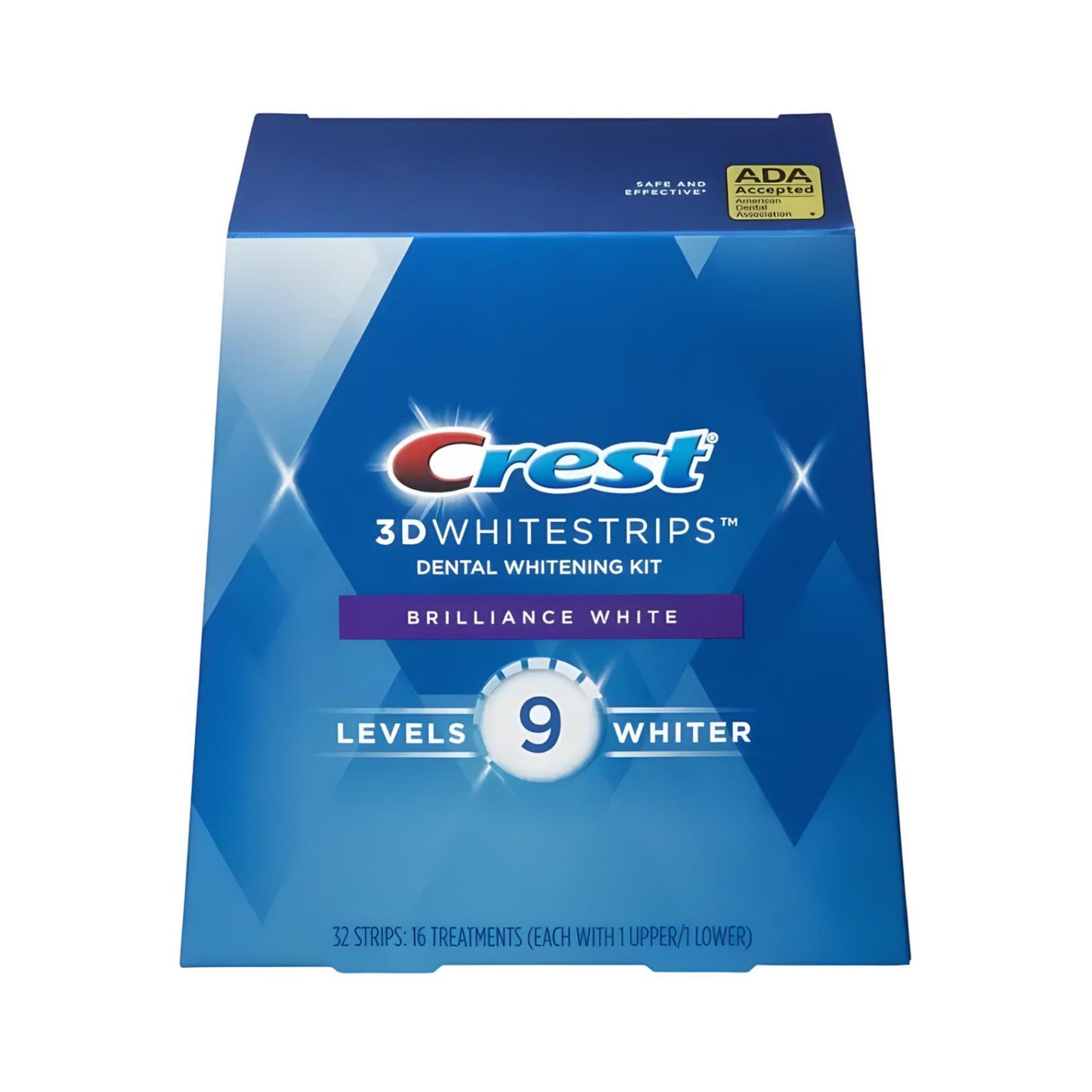 Bělicí pásky Crest Brilliance White 9 Levels Whiter Whitestrips (16 sáčků-32 pásků)