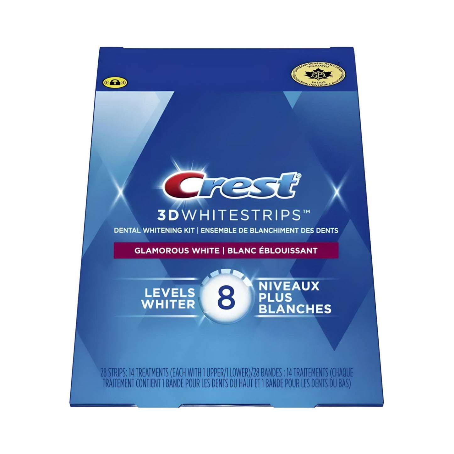 Bělicí pásky Crest Glamorous White 8 Levels Whiter (14 sáčků-28 pásků)
