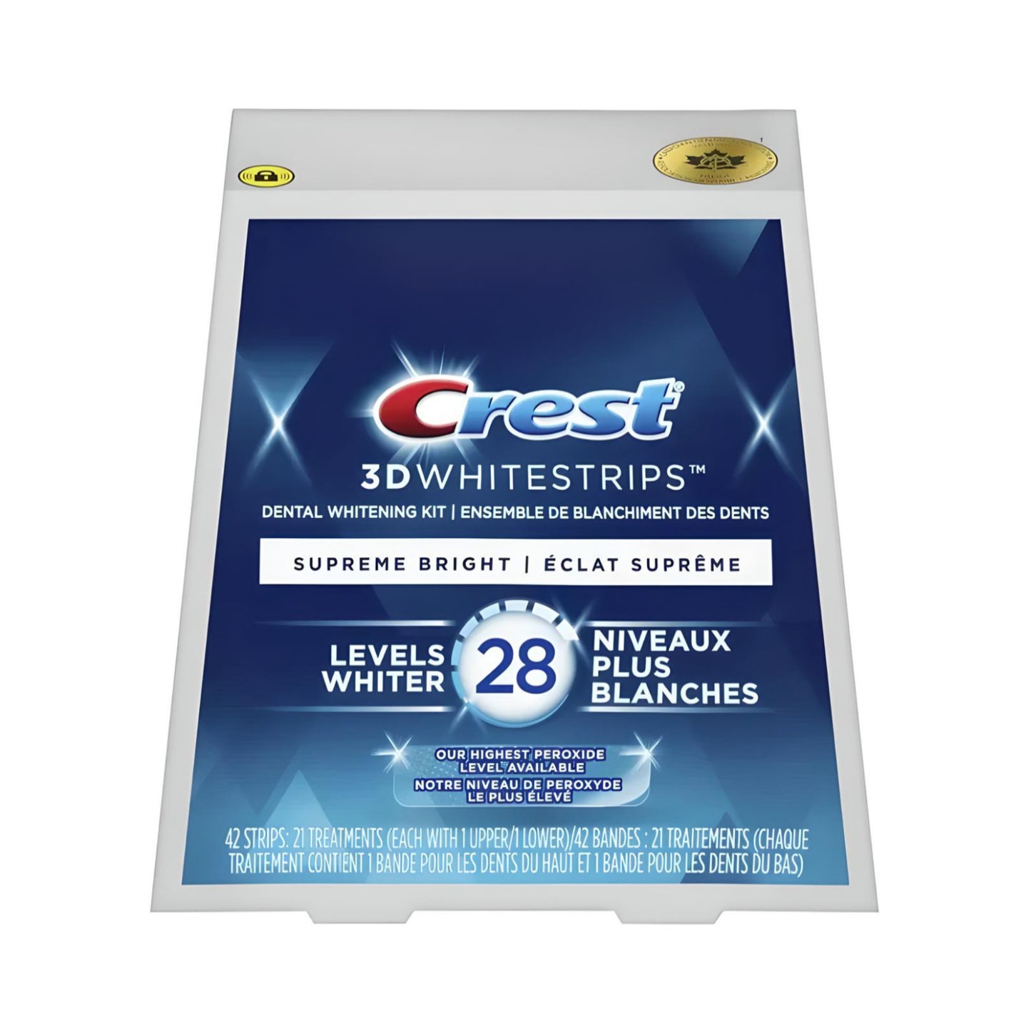 Bělicí pásky Crest Supreme Bright 28 Levels Whiter Whitestrips (21 sáčků-42 pásků)