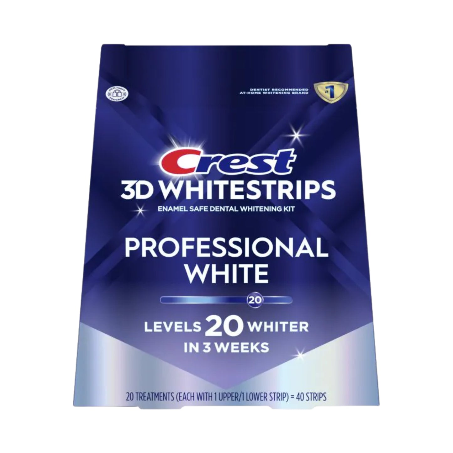 Bělicí pásky Crest For Professional-Level Whitening – 20 sáčků, 40 pásků