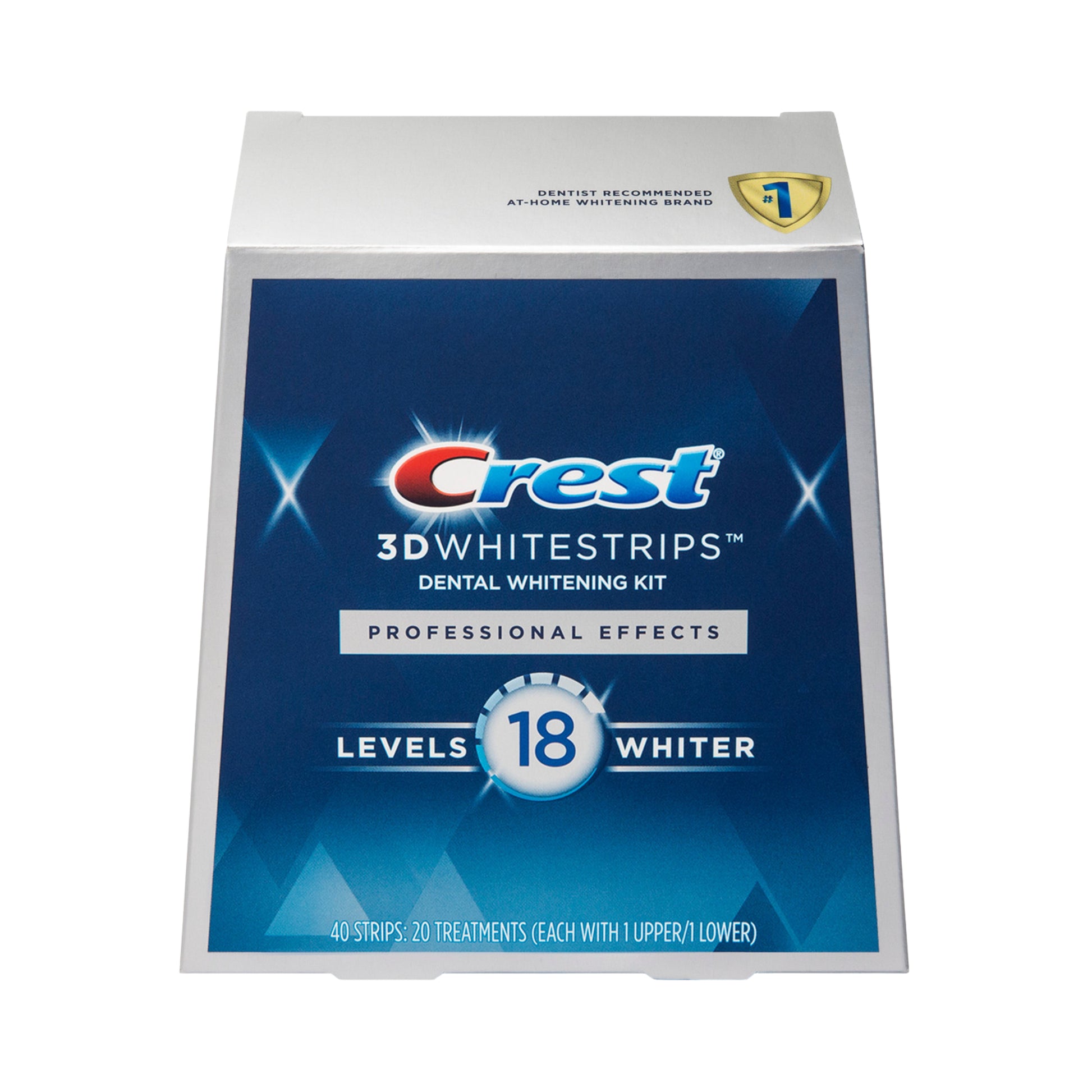 Bělicí pásky Crest 3D Professional Effects 18 Level Whitestrips (20 sáčků – 40 pásků)