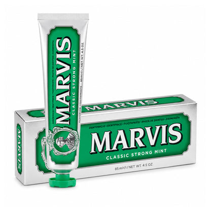 Marvis Classic Strong Mint 85 ml – zubní pasta v tubě a originálním balení s intenzivní mátovou příchutí