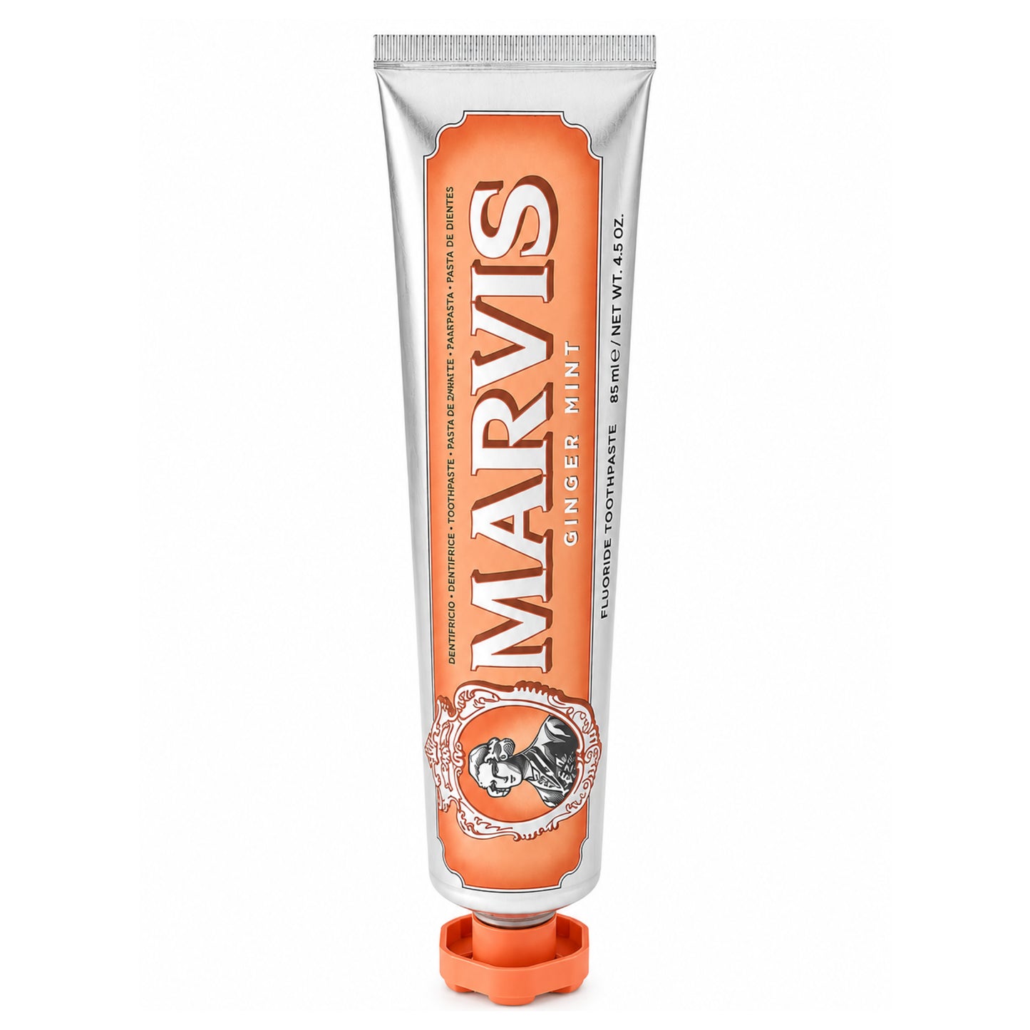 Marvis Ginger Mint 85 ml – tuba zubní pasty s osvěžující příchutí máty a zázvoru