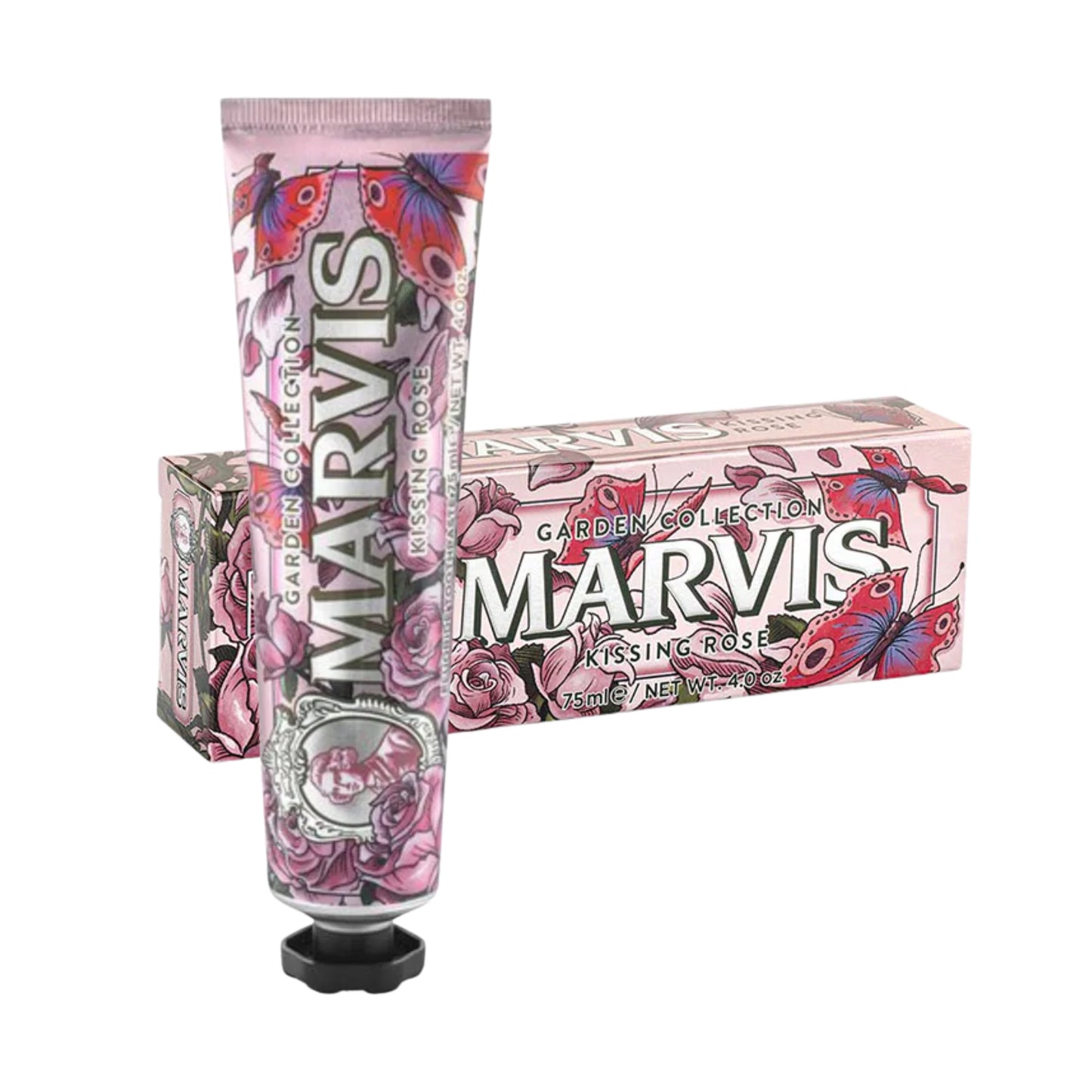 Marvis Kissing Rose 75 ml – zubní pasta v tubě a originálním balení s vůní růže a máty